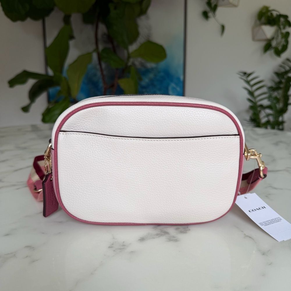 NWT Coach Mini Jamie Camera Bag With Stripe Heart Motif CA072 Chalk Pink Gold - Picture 3 of 11